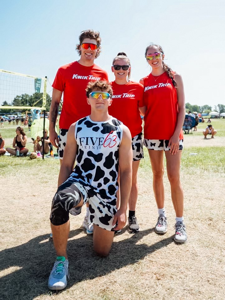 FIVE63 Prints cow print jersey with Kwik Trip team